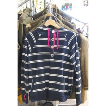 Alice Collins Joan Hoody Navy Stripe
